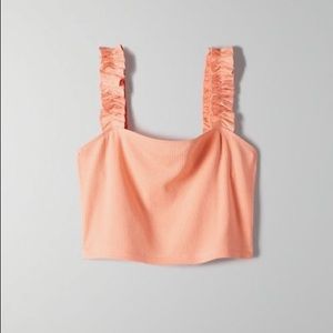 Aritzia Sunday Best Firecracker Crop Top Pink M